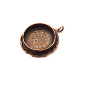 Antique Copper Pendant Blank Mosaic Base Blank inlay Necklace Blank Resin Blank Mountings Copper Plated Brass ( 20 mm blank) G14830