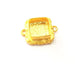 Gold Pendant Blank Connector Mosaic Base inlay Blank Necklace Blank Resin Blank Mountings Gold Plated Brass ( 10mm blank ) G14845