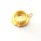 Gold Pendant Blank Mosaic Base inlay Blank Necklace Blank Resin Blank Mountings Gold Plated Brass ( 10mm blank ) G14850