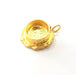 Gold Pendant Blank Mosaic Base inlay Blank Necklace Blank Resin Blank Mountings Gold Plated Brass ( 10mm blank ) G14850