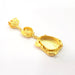 Gold Pendant Blank Mosaic Base inlay Blank Necklace Blank Resin Blank Mountings Gold Plated Brass ( 20x15mm+10mm blank ) G14854