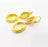 Earring Blank Base Settings Gold Resin Blank Cabochon Bases inlay Blank Mountings Gold Plated Brass(14x10mm and 20x14mm blank) 1 Set  G14893