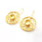 Earring Blank Base Settings Gold Resin Blank Cabochon Bases inlay Blank Mountings Gold Plated Brass (10mm blank) 1 Set  G14909