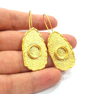 Earring Blank Base Settings Gold Resin Blank Cabochon Bases inlay Blank Mountings Gold Plated Brass (10mm blank) 1 Set  G14914