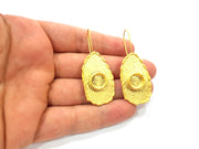Earring Blank Base Settings Gold Resin Blank Cabochon Bases inlay Blank Mountings Gold Plated Brass (10mm blank) 1 Set  G14914