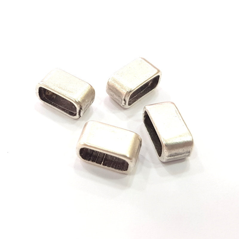 4 Waistband Finding Silver Plated Findings Antique Silver Plated Beads 14x7mm  G14933