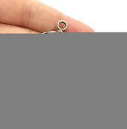 Silver Medallion Pendant Antique Silver Plated Metal (36mm) G15396