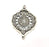 Silver Medallion Pendant Antique Silver Plated Metal (65x45mm) G14938