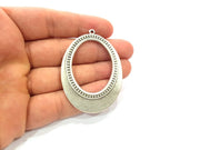 Silver Pendant Antique Silver Plated Metal (59x42mm) G14942