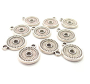 8 Silver Charm Antique Silver Plated Metal (13mm)  G15495