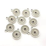 8 Silver Charm Antique Silver Plated Metal (13mm)  G15495