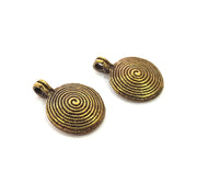 4 Antique Bronze Charm Antique Bronze Plated Metal  (18mm) G14957