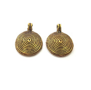 4 Antique Bronze Charm Antique Bronze Plated Metal  (18mm) G14957