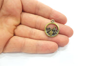 4 Mountain Charm Antique Bronze Charm Antique Bronze Plated Metal  (20mm) G14958