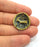 2 Antique Coin Charm Antique Bronze Charm Antique Bronze Plated Metal  (25mm) G14964