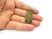 2 Hammered Rectangle Connector Charm Antique Bronze Charm Antique Bronze Plated Metal  (38x18mm) G14973