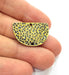 2 Hammered Semi Circle Connector Charm Half Moon Charm Antique Bronze Charm Antique Bronze Plated Metal  (30x20mm) G14975