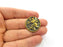 2 Antique Coin Charm Antique Bronze Charm Antique Bronze Plated Metal  (28mm) G14979