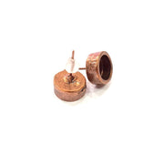 Earring Blank Base Settings Copper Resin Blank Cabochon Base inlay Blank Mountings Antique Copper Plated Brass (8mm blank) 1 Set  G15016