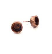 Earring Blank Base Settings Copper Resin Blank Cabochon Base inlay Blank Mountings Antique Copper Plated Brass (8mm blank) 1 Set  G15016