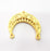 2 Gold Charm Gold Plated Charms  (32x30 mm)  G15090