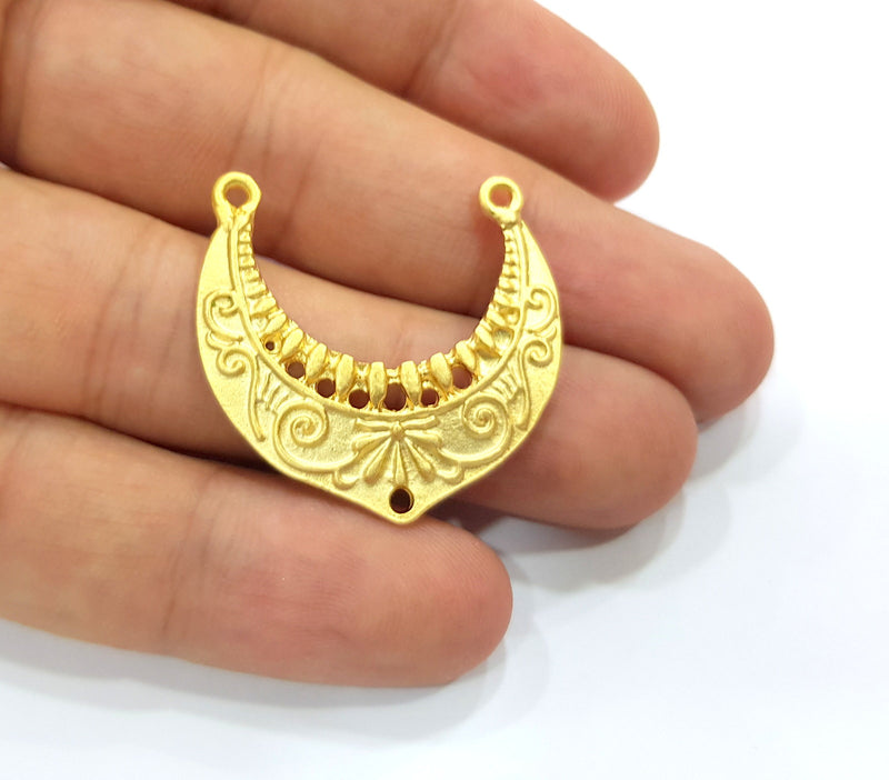 2 Gold Charm Gold Plated Charms  (32x30 mm)  G15090