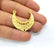 2 Gold Charm Gold Plated Charms  (32x30 mm)  G15090