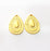 2 Drop Charms Gold Charm Gold Plated Charms  (25x18 mm)  G15091