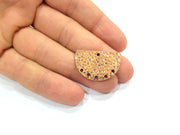 2 Hammered Semi Circle Connector Charm Half Moon Charm Antique Copper Connector Charm Antique Copper Plated Metal (30x20mm) G15102