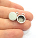 5 Silver Base Blank inlay Blank Pendant Base Resin Blank Mosaic Mountings Antique Silver Plated Metal (10 mm round blank )  G15236
