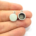 5 Silver Base Blank inlay Blank Pendant Base Resin Blank Mosaic Mountings Antique Silver Plated Metal (10 mm round blank )  G15236