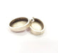 2 Silver Base Blank inlay Pendant Blank Base Resin Blank Mosaic Mountings Antique Silver Plated Metal (18x13mm blank )  G15264