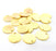 10 Gold Round Charms Gold Plated Charms  (11 mm)  G15293