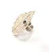 Silver Ring Setting Resin Ring Blank Cabochon Base inlay Ring Mounting Adjustable Ring Base Bezel (4 mm) Antique Silver Plated Brass G15363