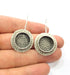Earring Blank Base Settings Silver Resin Cabochon Base inlay Blank Mountings Antique Silver Plated Brass (16mm  blank) 1 pair G15321