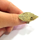 Antique Bronze Ring Blank Ring Setting inlay Blank Mosaic Bezel Base Cabochon Mountings (4mm Blank ) Antique Bronze Plated Brass G15330