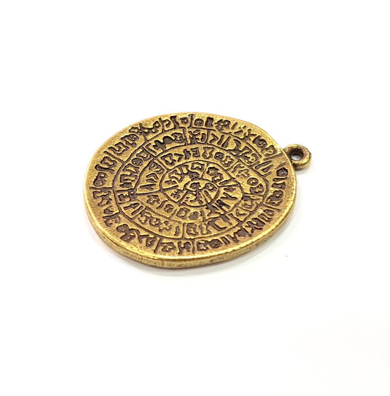 Antique Bronze Pendant Antique Bronze Plated Metal ( 38x28mm) G16958