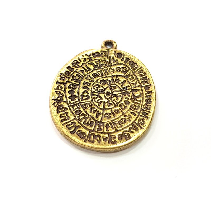 Antique Bronze Pendant Antique Bronze Plated Metal ( 38x28mm) G16958