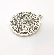 Silver Pendant Antique Silver Plated Pendants (39x29mm)  G15344