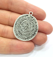 Silver Pendant Antique Silver Plated Pendants (39x29mm)  G15344