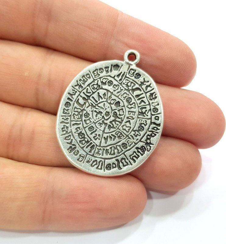 Silver Pendant Antique Silver Plated Pendants (39x29mm)  G15344