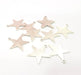 10 Star Charm Silver Charms Antique Silver Plated Brass (24x22mm) G15346