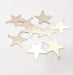 10 Star Charm Silver Charms Antique Silver Plated Brass (24x22mm) G15346