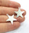 10 Star Charm Silver Charms Antique Silver Plated Brass (24x22mm) G15346
