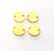 4 Gold Charms Gold Plated Hammered Stamp Round Charm Tag (10mm)   G14416