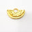 Folded Circle Charm Gold Charms Gold Plated Metal (30x20mm)  G15372