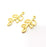 4 Leafy Branch Charm Gold Charms Gold Plated Metal (32x15mm)  G15374
