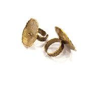 Antique Bronze Ring Blank Ring Setting Mountings (32mm Blank ) Antique Bronze Plated Brass G15391