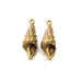 2 Oyster Charms Shell Charm Mussel Charms Sea Ocean Antique Bronze Charm Antique Bronze Plated Metal  (40x11mm) G14469