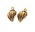 2 Oyster Charms Shell Charm Mussel Charms Sea Ocean Antique Bronze Charm Antique Bronze Plated Metal  (25x15mm) G14470